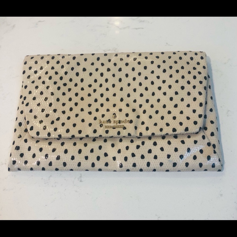 Kate spade abstract dot clutch